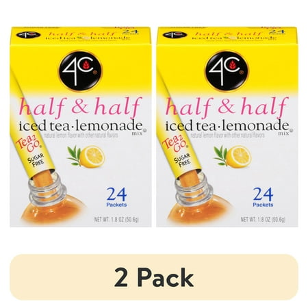 4C Totally Light Half & Half Lemonade · Té · 2 pack de 43 g