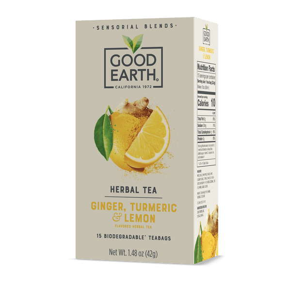 Good Earth Sensorial Blends Ginger Turmeric & Lemon · Té · 15 pzas