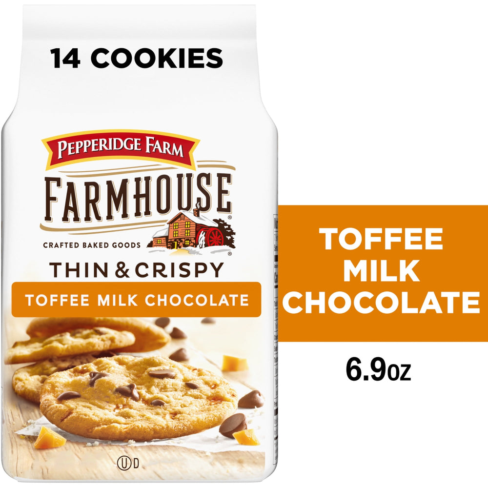 Pepperidge Farm Farmhouse Thin & Toffee Milk Chocolate · Galletas · 196 g · bolsa