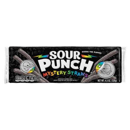 Sour Punch Straws Fruity Mystery · Caramelos · 128 g · charola