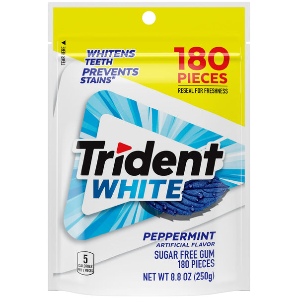 Trident White Peppermint Sugar Free · Chicles y mentas · 180 pzas