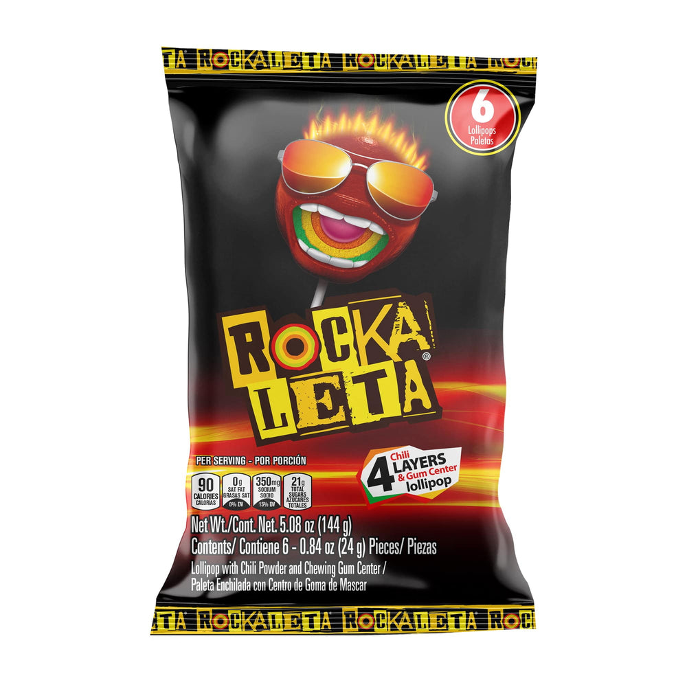 Sonric's Rockaleta Mexican Lollipop with Center · Caramelos · 6 pzas