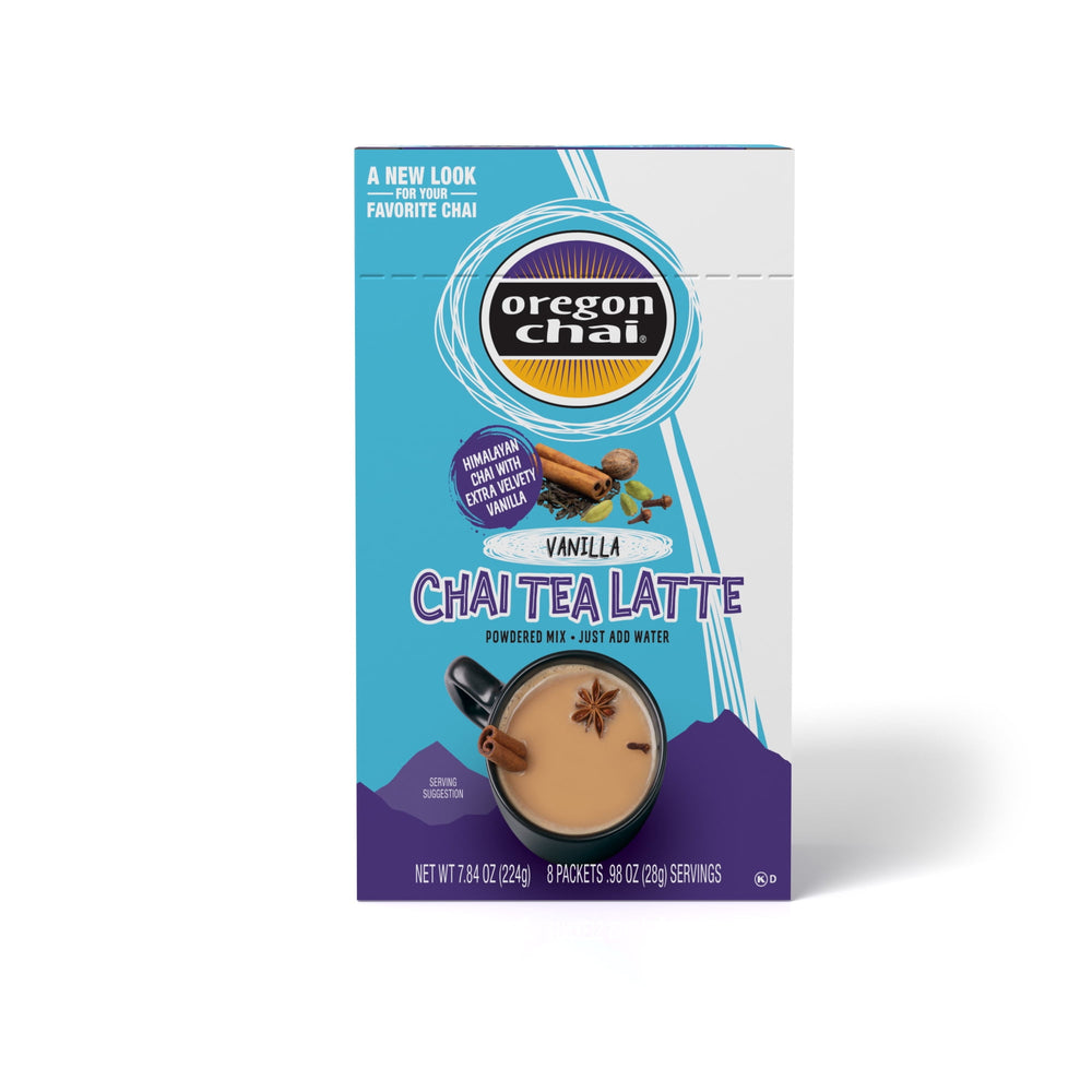 Oregon Chai Vanilla Dry Chai Latte · Café y cremas · 8 pzas