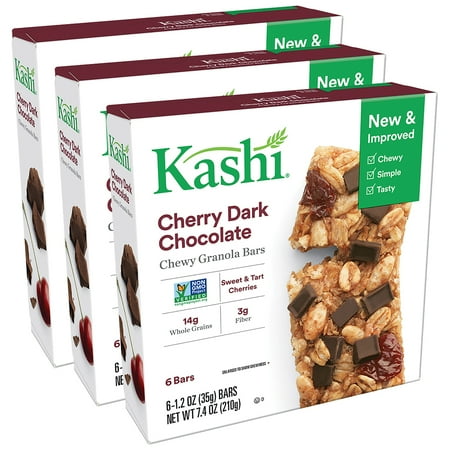 Kashi Cherry Dark Chocolate · Barras · 6 pzas de 34 g