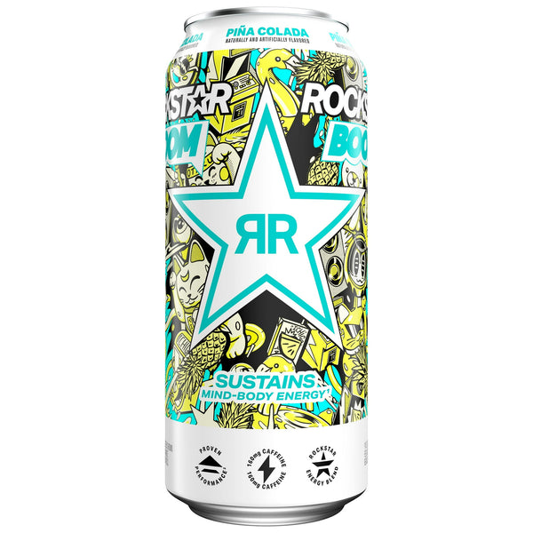 Rockstar Boom Pina Colada · Bebida energética · 473 ml · lata