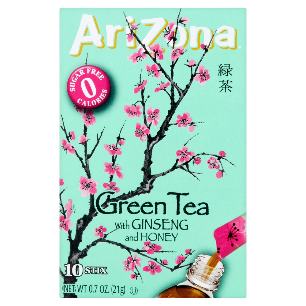 Arizona Green Tea with Ginseng and Honey Sticks · Polvo para agua · 10 pzas