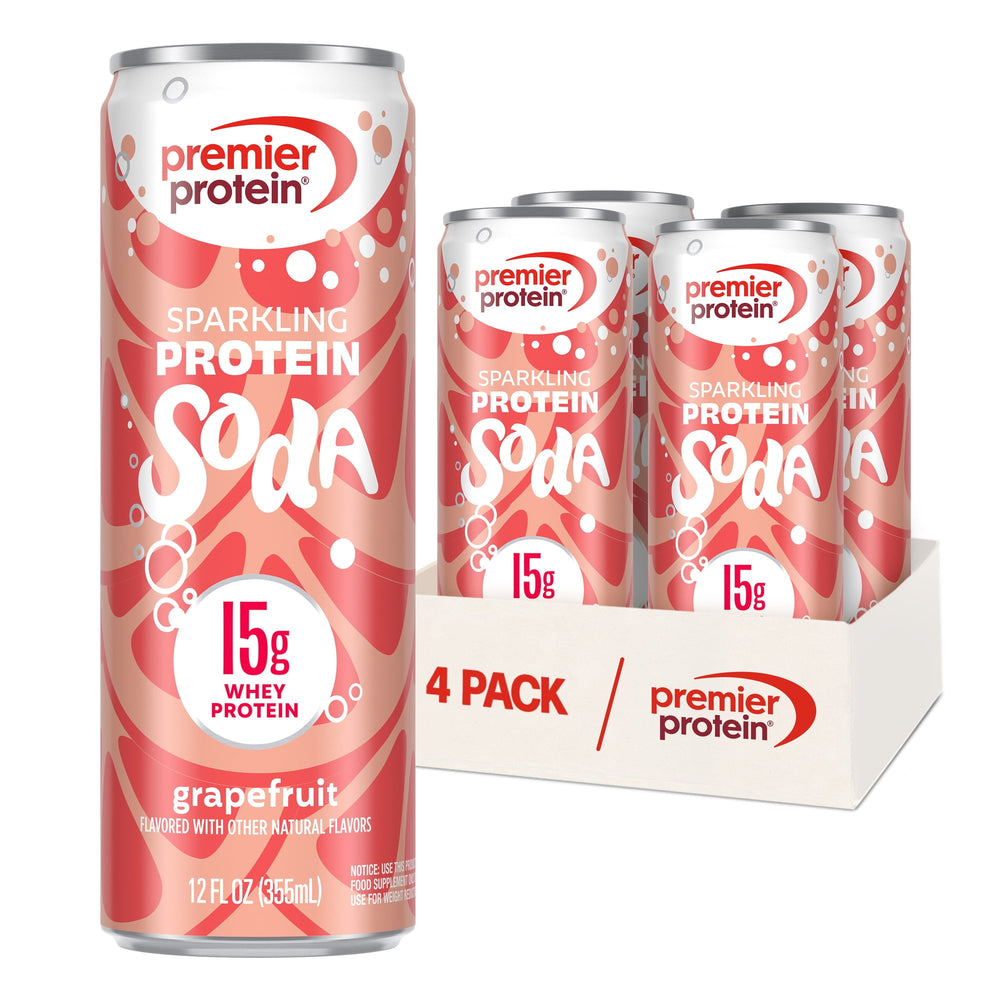 Premier Protein Sparkling Protein Soda Grapefruit · Refresco · 4 pzas de 15 g