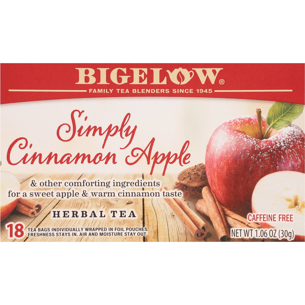 Bigelow Simply Cinnamon Apple Seasonal Tea Herbal Tea sin cafeína · Té · 18 pzas