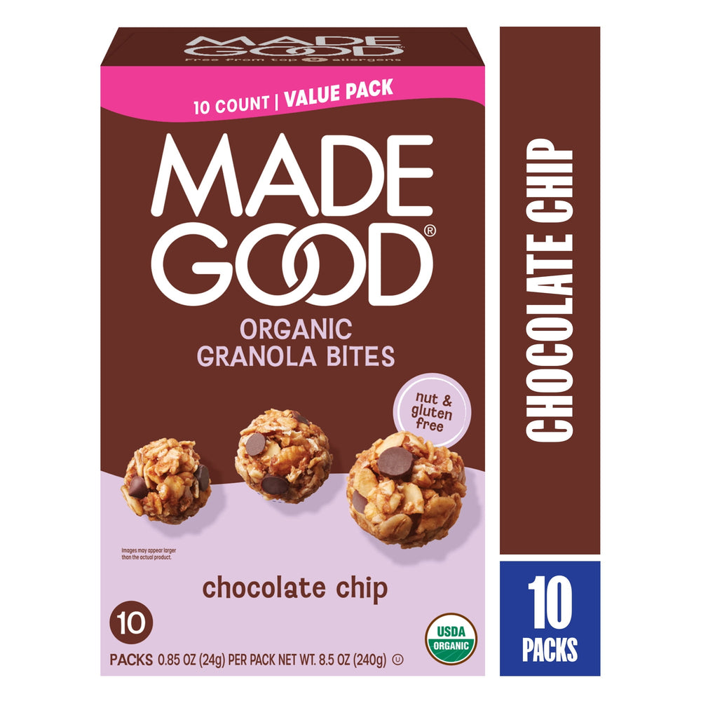 MadeGood Chocolate Chip · Granola · 10 pack de 24 g