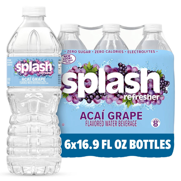 Splash Blast Acai Grape Water · Bebida · 6 botellas de 500 ml