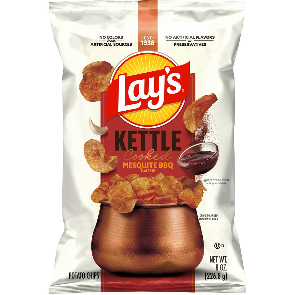 Lay’s Mesquite BBQ Kettle Cooked · Papas · 227 g · bolsa