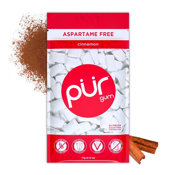 PUR Cinnamon Aspartame Free Sugar Free · Chicles y mentas · 55 pzas