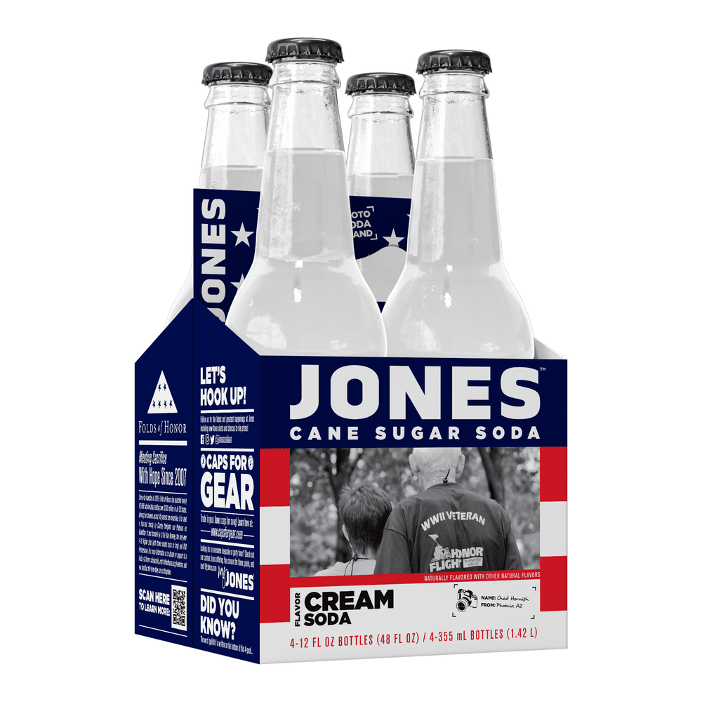 Jones Soda Cream · Refresco · 4 botellas de 355 ml