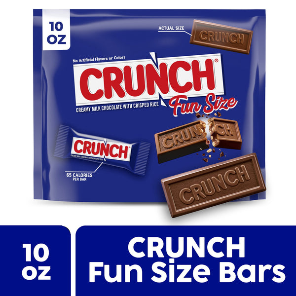 CRUNCH Creamy Milk Chocolate with Crisped Rice · Caramelos · 283 g · bolsa · tamaño fun