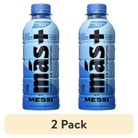 Mas+ by Messi Hydration Berry Copa Crush · Bebida · 2 botellas de 500 ml