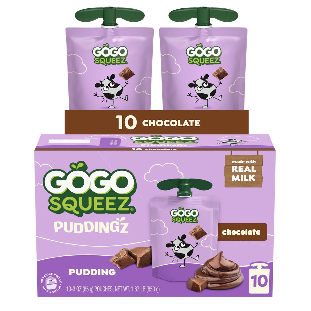 GoGo squeeZ Puddingz Chocolate Pudding · Caramelos · 10 pack de 85 g