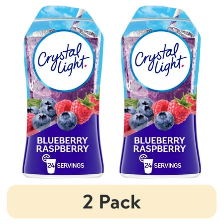 Crystal Light Liquid Blueberry Raspberry Naturally · Polvo para agua · 2 botellas de 48 ml