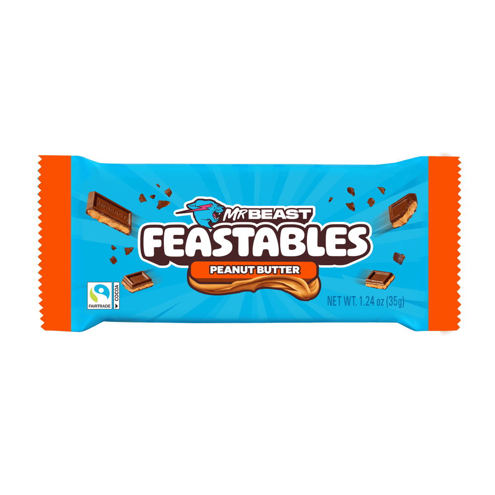 Feastables MrBeast Peanut Butter Milk Chocolate Bar · Caramelos · 5 pzas de 347 g