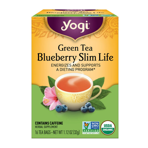 Yogi Green Tea Blueberry Slim Life Organic Wellness Tea · Té · 16 pzas