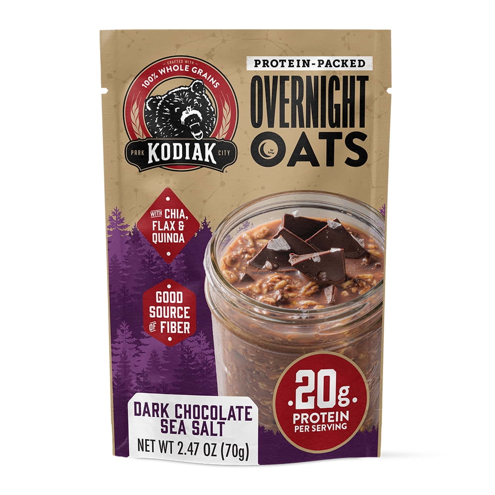 Kodiak Protein-Packed Dark Chocolate Sea Salt Overnight · Cereal · 70 g