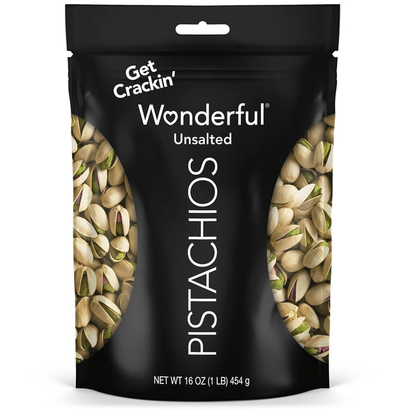 Wonderful Pistachios In-Shell Unsalted Nuts · Nueces · 454 g · bolsa resellable