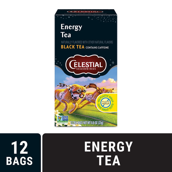 Celestial Seasonings High Caffeine Energy Black Tea Bags ( · Salsa y sazonador · 12 pzas