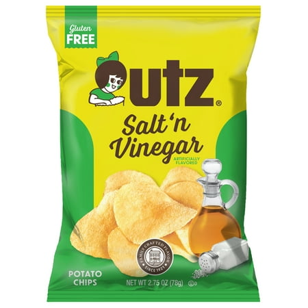 Utz Salt 'n Vinegar Gluten-Free · Papas · 78 g · bolsa