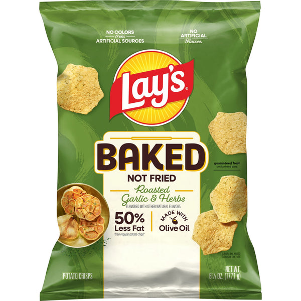 Lay’s 50% Less Fat Roasted Garlic and Herbs · Papas · 177 g