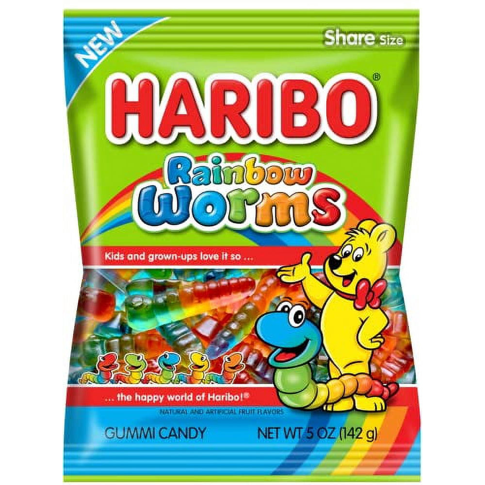 Haribo Rainbow Worms · Gomitas · 142 g · bolsa