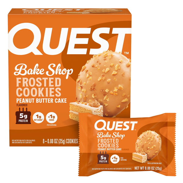 Quest Frosted Protein Cookie Peanut Butter Cake · Galletas · 8 pzas