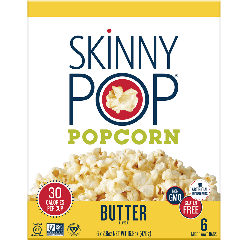 SkinnyPop Butter Gluten-Free · Palomitas · 6 pzas de 79 g