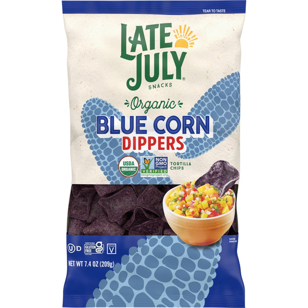 Late July Blue Corn Dippers Organic · Totopos · 210 g · bolsa