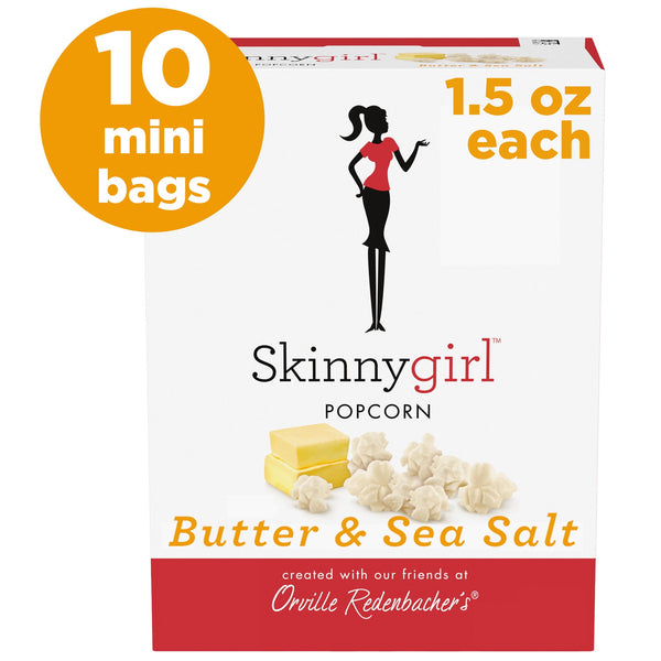 Orville Redenbacher’s Skinnygirl Butter & Sea Salt · Palomitas · 10 pzas de 43 g
