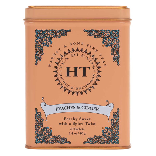 Harney & Sons Peaches & Ginger Black Tea 20 Sachet · Té · lata