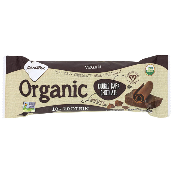 Nugo Nutrition Bar - Organic Double Dark Chocolate · Caramelos · 50 g