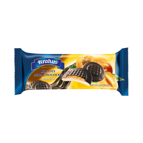 Krakus Chocolate Covered Apricot · Galletas · 3 pack de 135 g