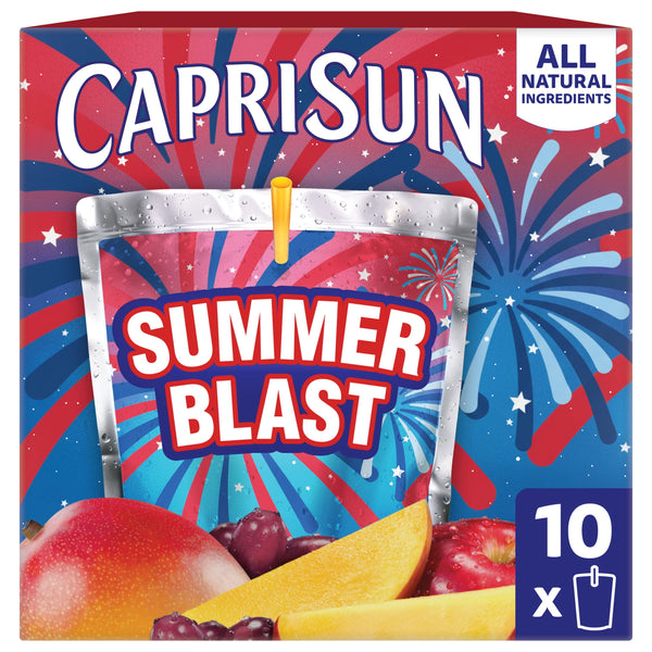 Capri Sun Summer Blast Passion Fruit Mango · Bebida · 10 pzas de 177 ml
