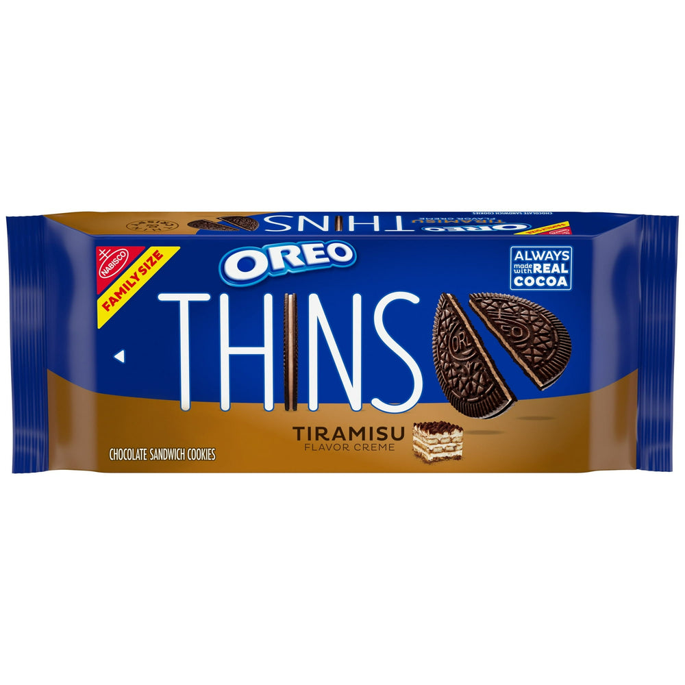 OREO Thins Tiramisu Creme Chocolate · Galletas · 334 g · tamaño familiar
