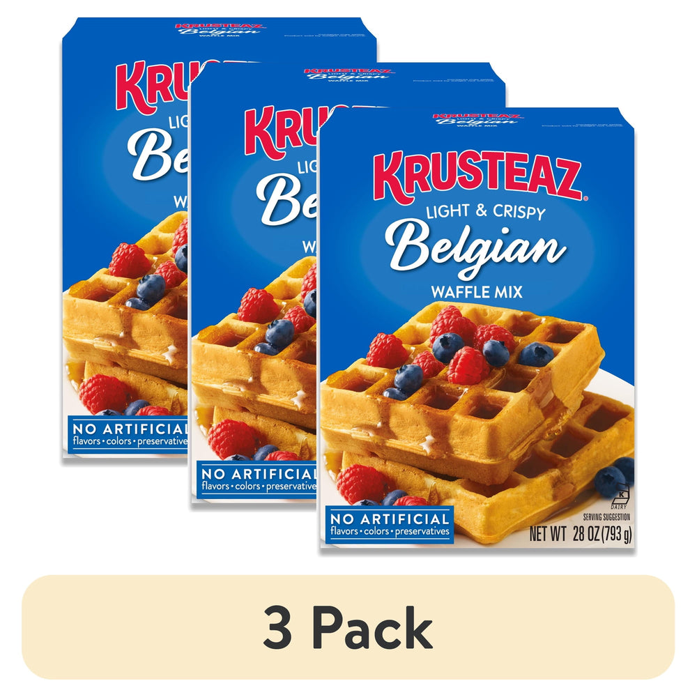 Krusteaz Light and Belgian Waffle Mix Krusteaz Waffle · Cereal · 3 pack de 794 g