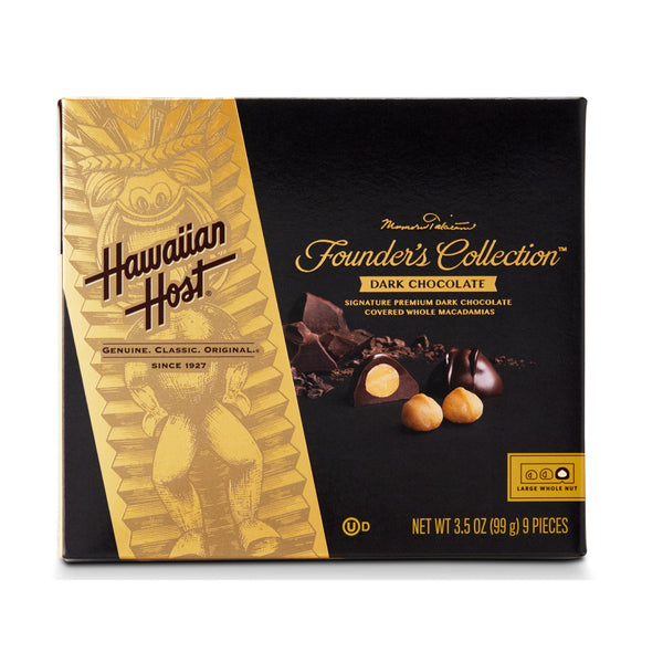 Hawaiian Host Whole Macadamias Covered in Premium Dark · Caramelos · 99 g