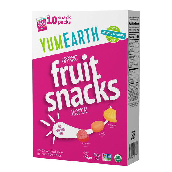 YumEarth Organic Tropical sin gluten · Gomitas · 198 g