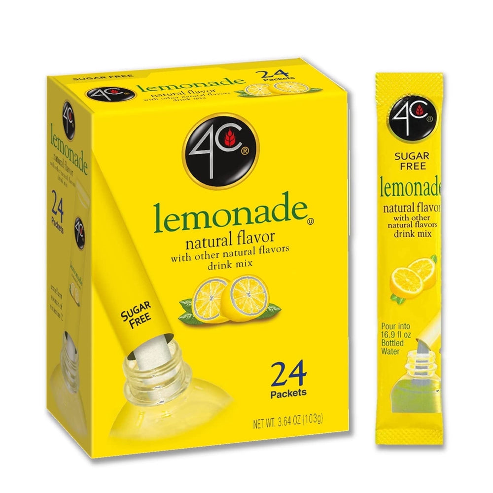 4C Powder Packets Lemonade Sugar Free · Polvo para agua · sobres