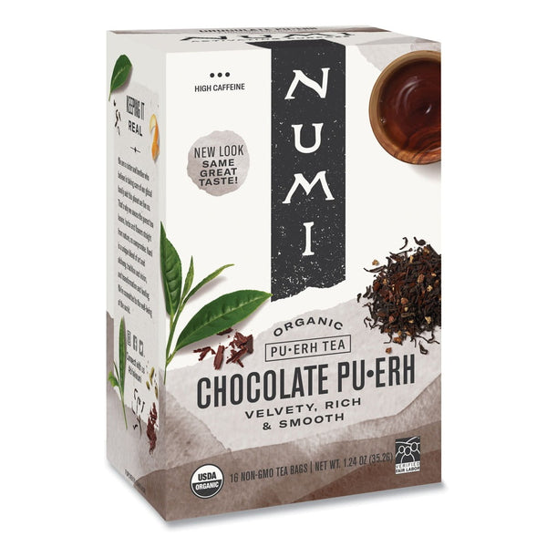 Numi Organic Tea Chocolate Puerh · Caramelos · 16 pzas