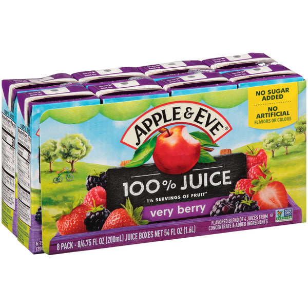 Apple & Eve 100% Berry Juice · Bebida · 8 pzas de 200 ml