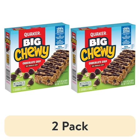 Quaker Big Chocolate Chip · Barras · 2 pack de 42 g