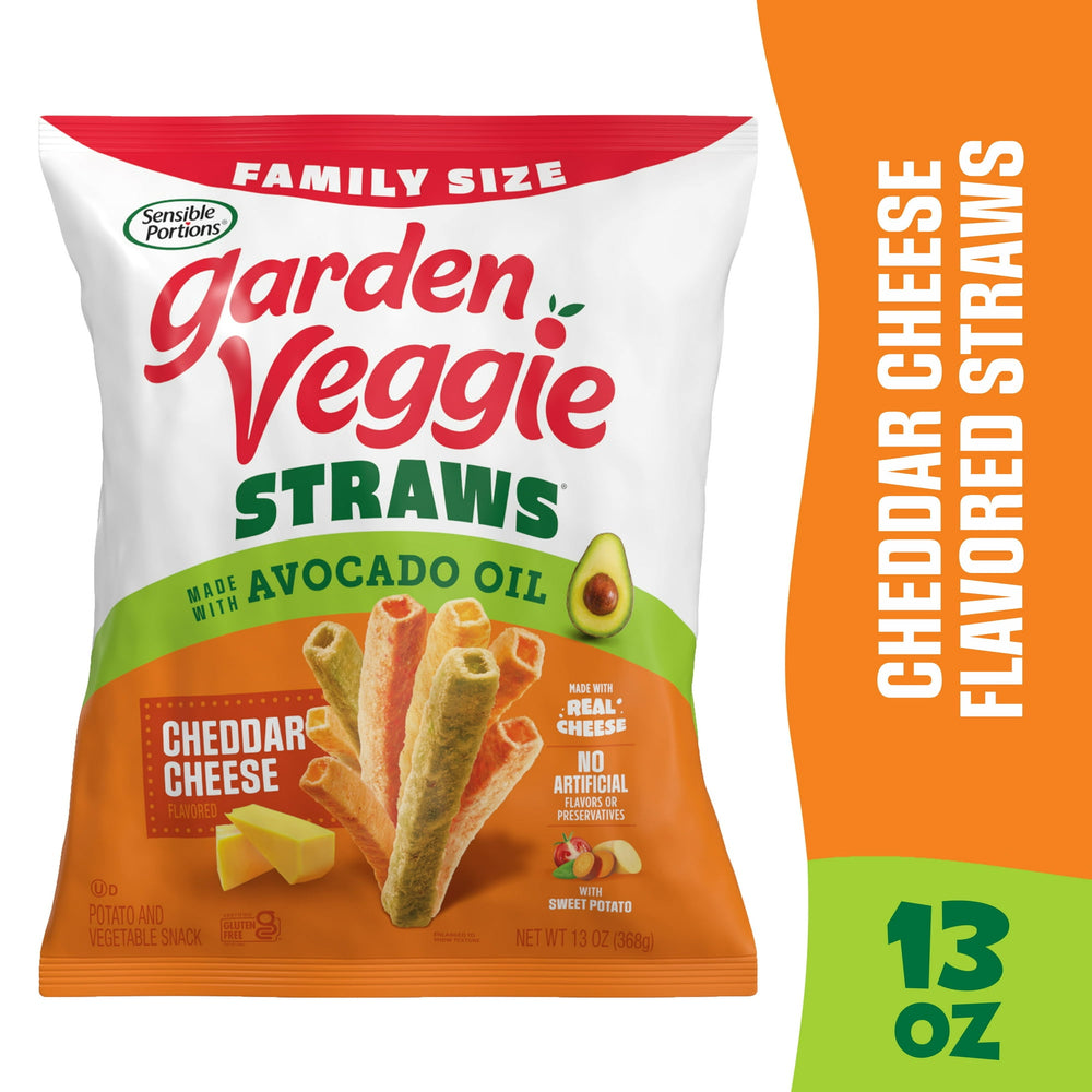 Sensible Portions Garden Veggie Straws Cheddar Cheese · Frituras · 369 g · bolsa