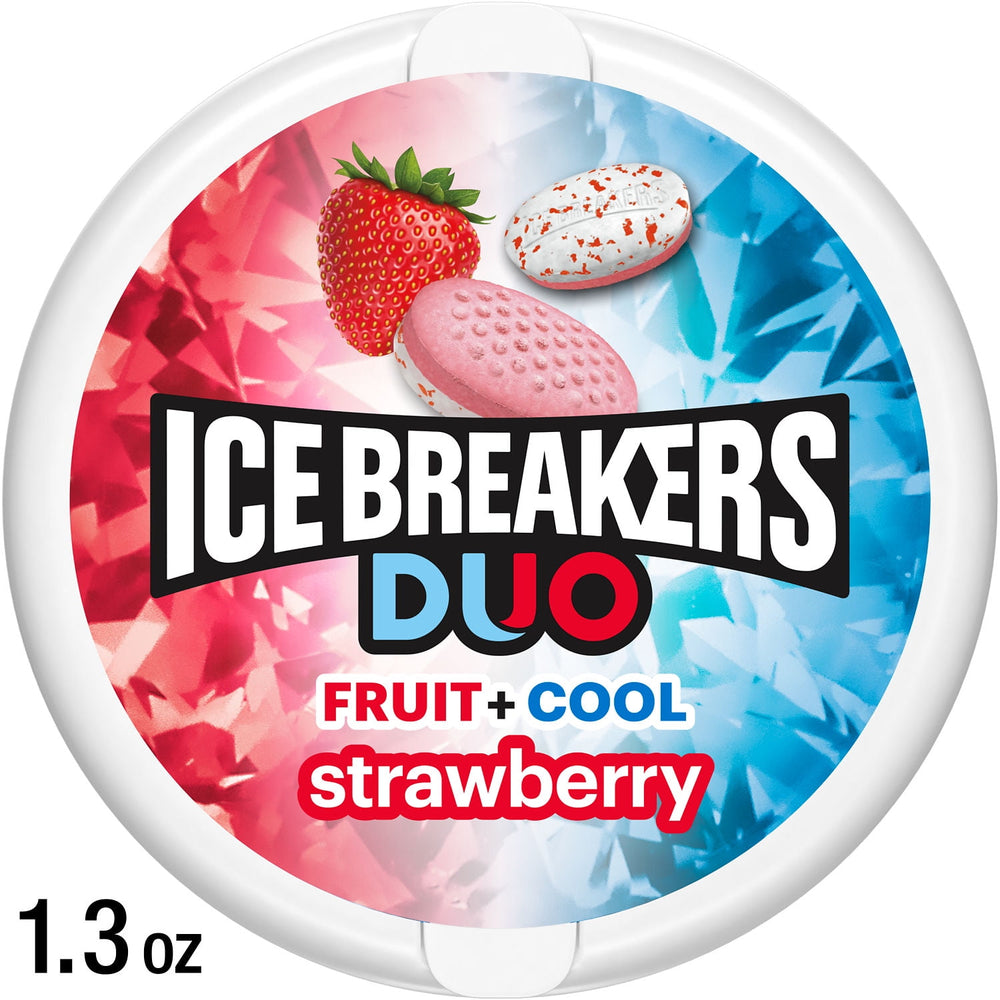 Ice Breakers Duo Fruit Plus Cool Strawberry · Chicles y mentas · 37 g · lata