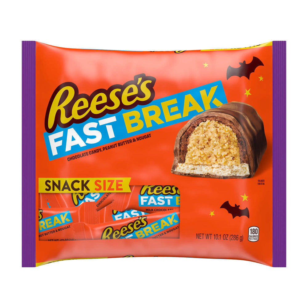 Reese's Fast Break Chocolate Peanut Butter and Nougat · Caramelos · 286 g · bolsa · tamaño snack