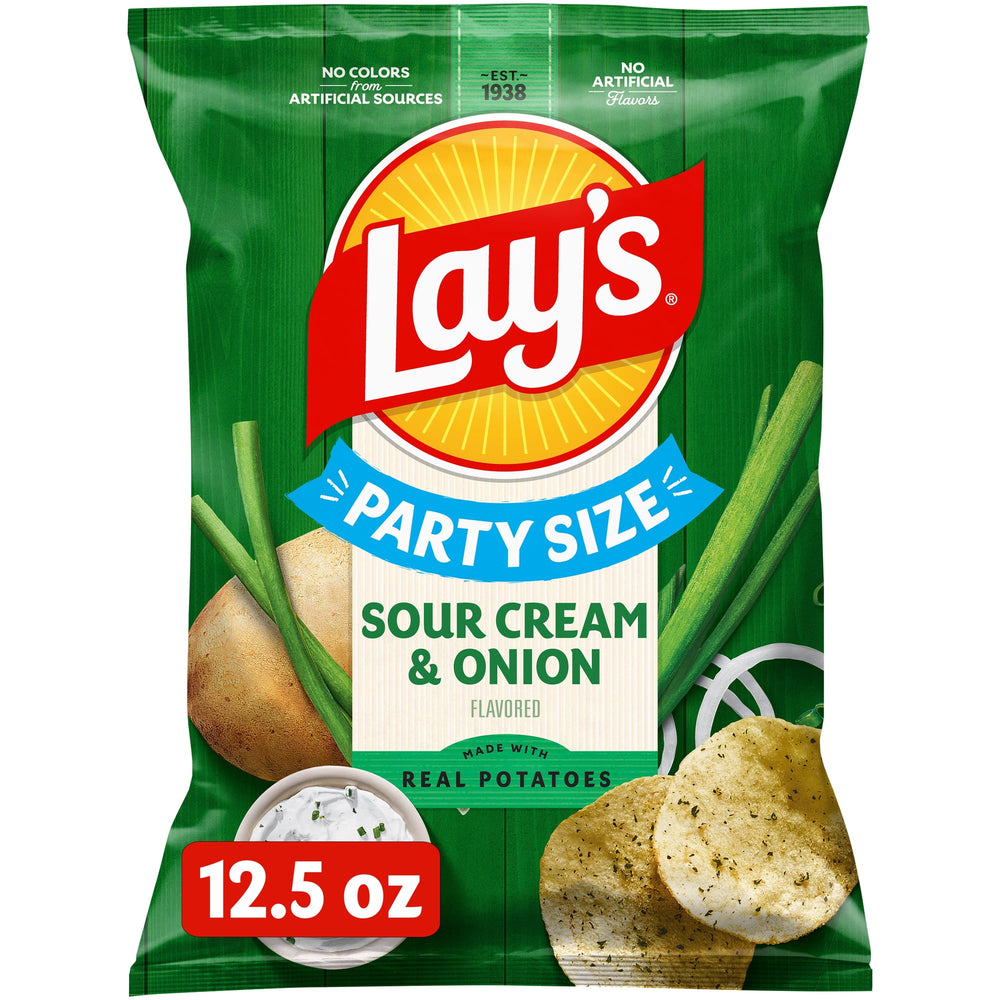 Lay's Sour Cream & Onion Potato · Papas · 354 g · bolsa · tamaño fiesta