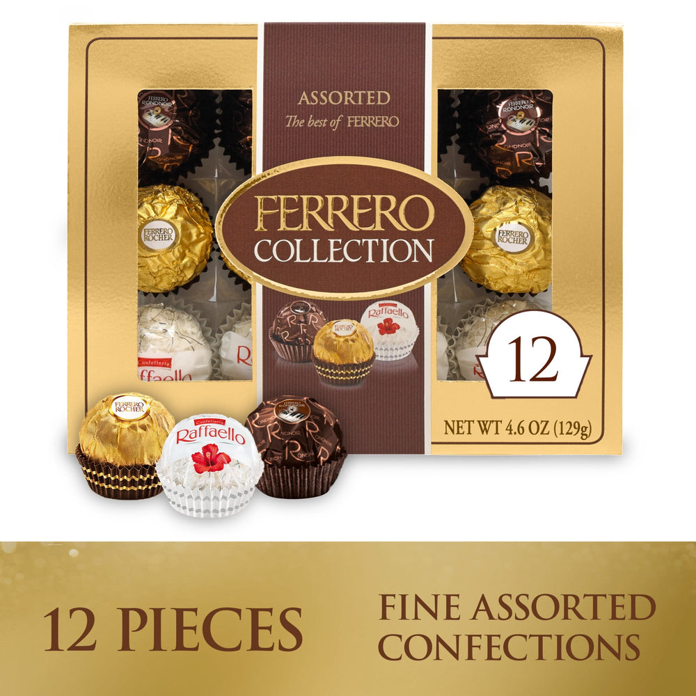 Ferrero Collection Gourmet Gift Box 12 Assorted Chocolate Dark Chocolate Milk Chocolate · Caramelos · 130 g · caja